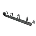 Black All-metal Brush Panel 1U Cable Management XL-4020-3L-E 19 Inch 4Rings For