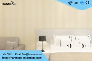 Wholesale Non-woven Luxury Bedroom Striped Wallpaper Embossed Grey Color 0.53*10M from china suppliers