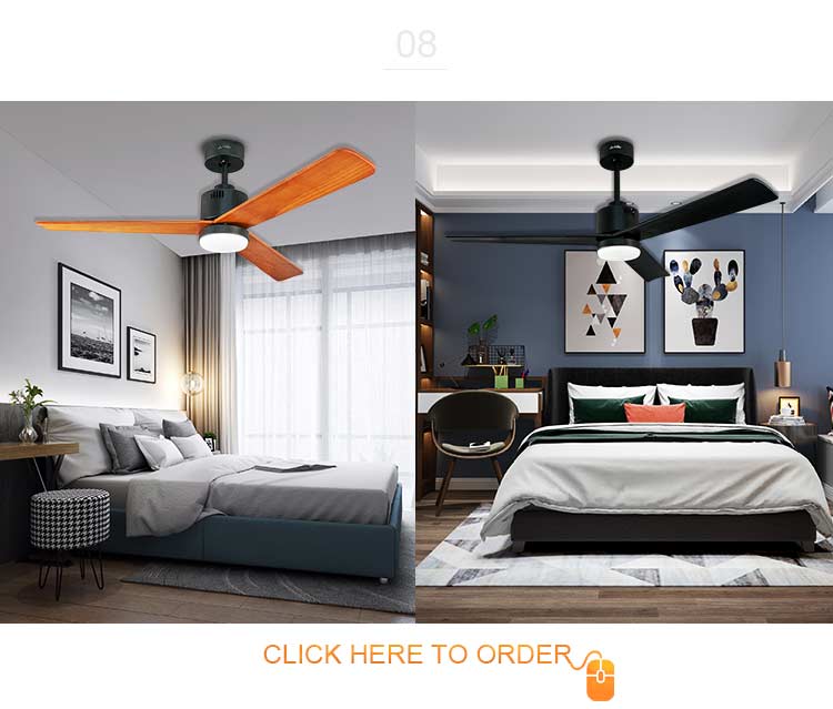 2022 Home Appliances Solid Wood Blades BLDC Ceiling Fan with Remote Control and WIFI