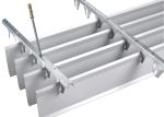 Interior Aluminum Suspended Linear Metal Open Cell Ceiling Tiles For Metro