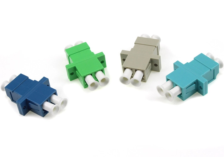 LC PC / UPC OM3 Multimode Fiber Optic Adapter Connector Without Flange
