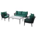 2.5CBM Rope Lounge Sofa 4 Pieces Outdoor Garden Furniture
