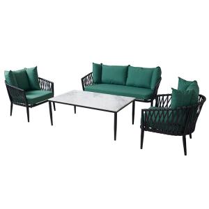 Wholesale 2.5CBM Rope Lounge Sofa 4 Pieces Outdoor Garden Furniture from china suppliers