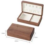 Durable wood jewelry storage box Ring Jewelry Packaging box Custom logo Walnut