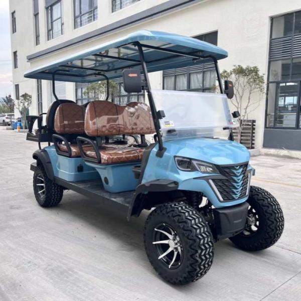 4+2 Seater Electric Golf Cart White Outdoor Lithium Battery Manufacturer