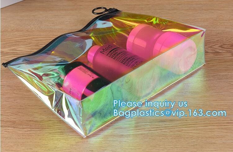 Zipper Lock,Easy to open and reclosable, packaging your cosmetics and grocereies, Colorful holographic,safety,waterproof