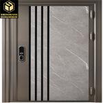 Black Customized Stainless Steel Entrance Door Aesthetics Steel Entry Doors
