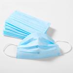 Non Woven 3 Ply Disposable Dust Mask Blue / White Color Fast Delivery