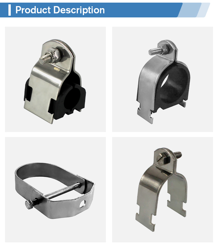 Fast Dispatch Galvanized Carbon Steel Q235 Cushioned Strut 3 Inch Pipe Heavy Steel Saddle Clamp