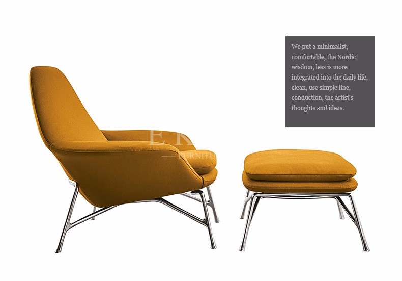 Modern Designer Furniture Mental Base Leisure Lounge Chair China ZZ-ZKB201