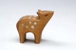 Natural Color Carved Wooden Cow Toy With Hardwood Birch Oak Material