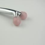 Pink 3D Y Shape jade ball roller Facial Massage Roller