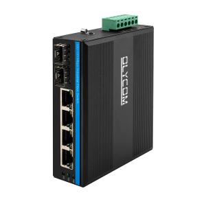 Wholesale Dc 48-52v Industrial Unmanaged Poe Switch Gigabit Ethernet 6 Port Rj45 Fiber Din Rail from china suppliers