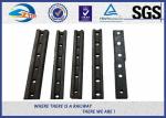 Ordinary rail joints fish plates joint bars on a railway track