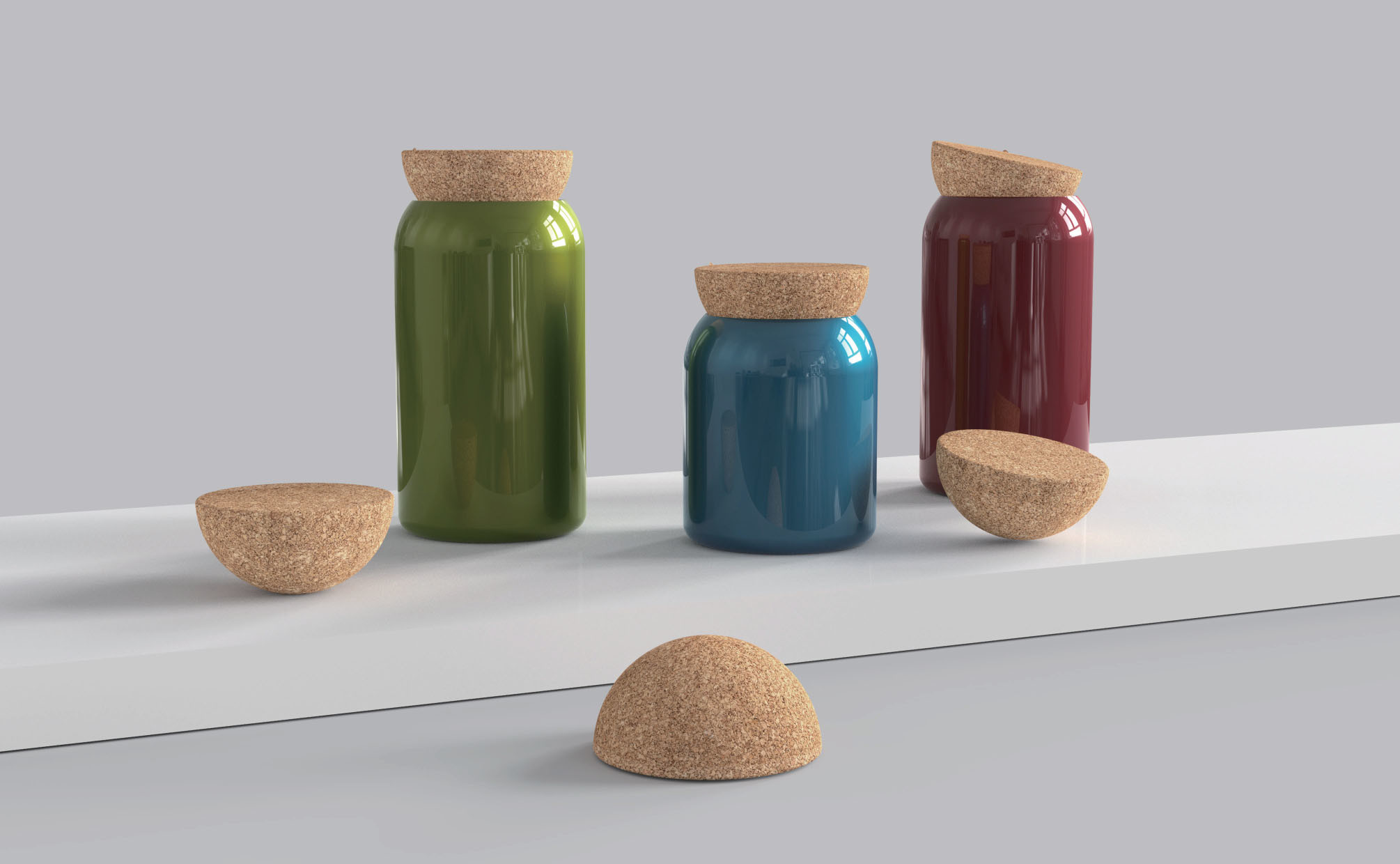 Food Grade Sealing Semi Circular Cork Lid For Ceramic Jars