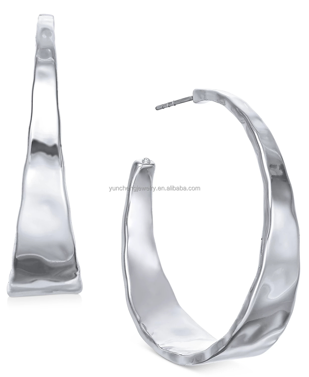 ODM Copper Alloy Medium Hoop Earrings 14k Gold Hoop Earrings Medium