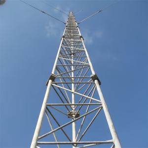 Wholesale 3 Legged Tubular Steel Microwave Guyed Communication Tower 20 - 70Meter from china suppliers