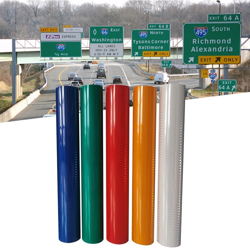 Weather-resistant Reflective Road Sign Materials 10 Years Easy To Apply