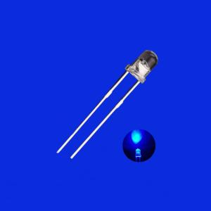 Wholesale 3mm LED 460nm - 470nm Blue Color 1000mcd - 1500mcd Clear Lens Round Head With Flange Light Diode from china suppliers
