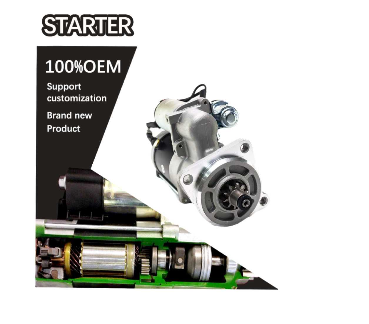 12V 10T CW STARTER VM MWM 8150,9150,13180,7004303C1,8200357,2R0911023C,M009t64471ZA 8200850 8200357 2R0911023C,
