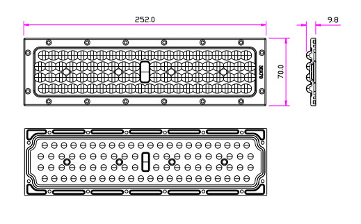 180w 360w Modular High Pole LED Flood Light die casting Housing For Stadium Sports Tunnel
