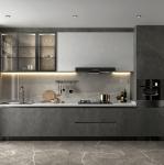 Modern 304 Stainless Steel Kitchen Cabinets Open Design Kitchen