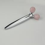 Pink 3D Y Shape jade ball roller Facial Massage Roller