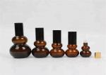 Amber Small Cosmetic Containers , Essential Oil / Brown Empty Cosmetic