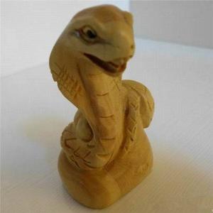 China Boxwood carvings, carved chinese zodiac Snake on sale