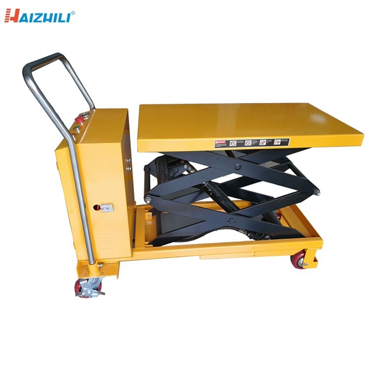 500kg 1500mm Mobile Scissor Lift Table , Small Electric Scissor Lift Table