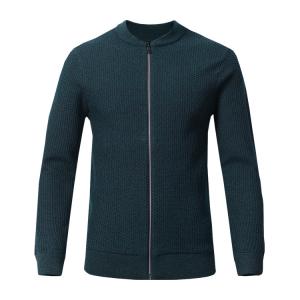 Wholesale Warm Mens Zip Front Cardigans Sweater With Crew Neck Anti Shrink Fashion Design from china suppliers