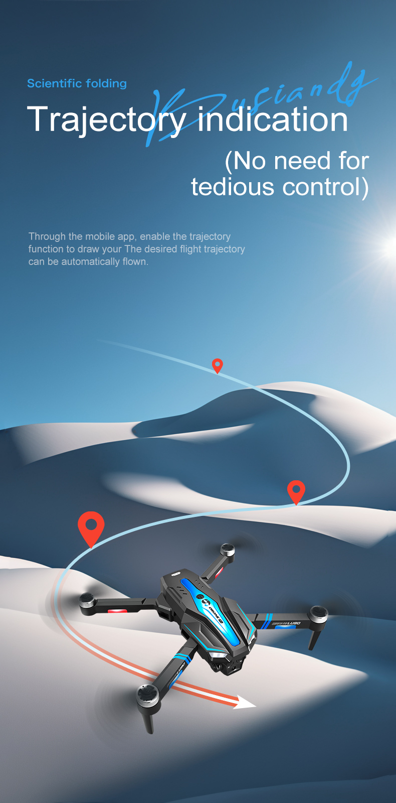 Beginner Drones Three-axis Flow Positioning Brushless Mini Foldable Drone with Infrared Obstacle Avoidance and 4k Camera