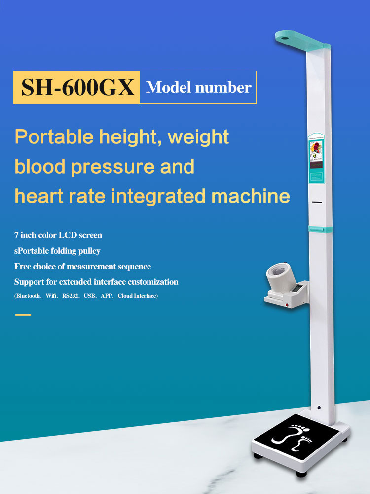 BMI Weighing Scale With Height Measurement Blood Pressure Testing AC110V