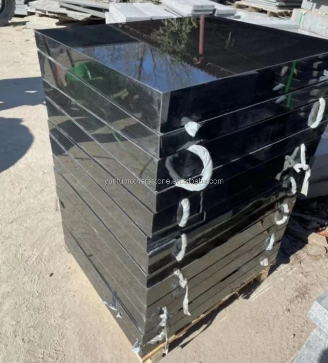 Modern Design Style Shanxi Black Granite Blocks 18mm Thick Absolute Black Granite Slab