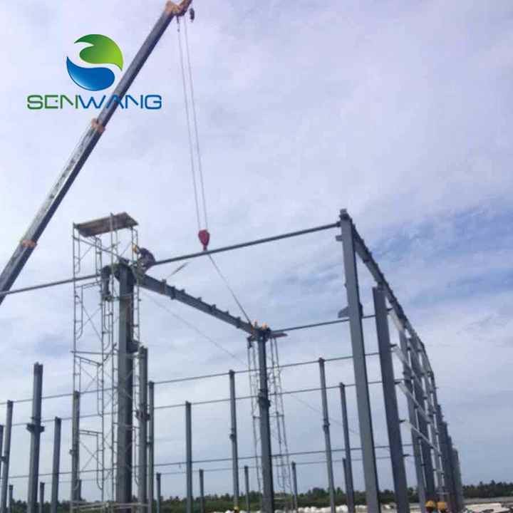 Quick Build Economical Prefabricated Steel Structure Workshop With Steel Base Cement Foundation