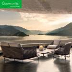 Waterproof Upholstery Cushion Rattan Chair Outdoor Sofa Set Customized Color