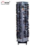 Fashion Store Rotating Outdoor Sports Product Display Stands / Racks Wood Base
