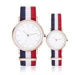 Nylon Straps Quartz Couple Watches 3ATM Gents Couple Watch Set