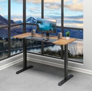 Wholesale 80 kgs Dual Motor Electric Sit Stand Desk for Office Wood Grain Design Double Motors from china suppliers