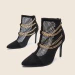 YTH013 Shoes Metal Chain Children'S Boots Autumn 2021 New Fashion Stiletto High
