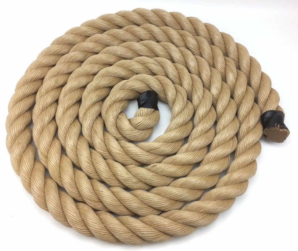 Customized Dia 38 mm 3 Strand Natural Brown Jute Ship Boat Rope for Within 0-1000m