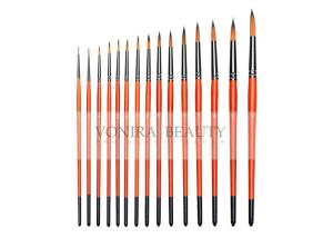 Wholesale 15Pcs Professional Round Body Paint Brushes For Oil Watercolor Gouache Face Painting from china suppliers