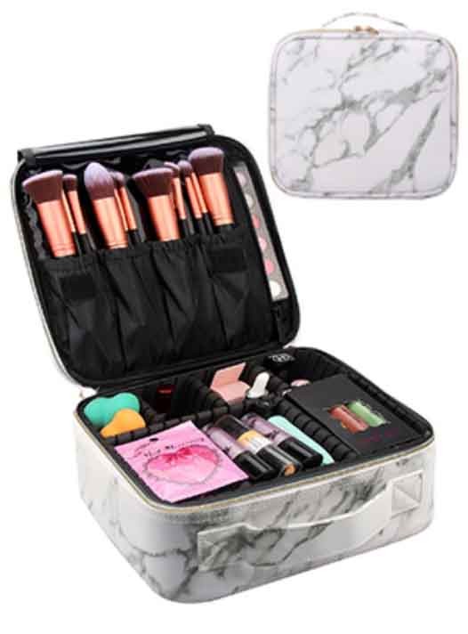 Marble Pattern Makeup Artist Organizer Bag W23cm