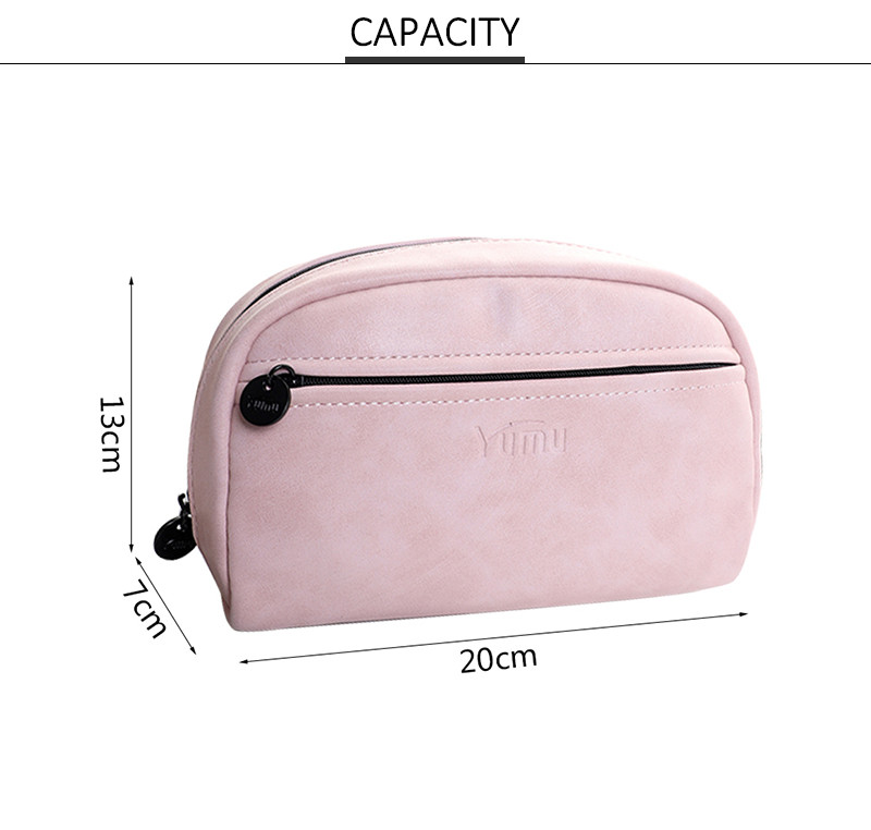 Break Resistant 20CM Length PU Cosmetic Bag For Women