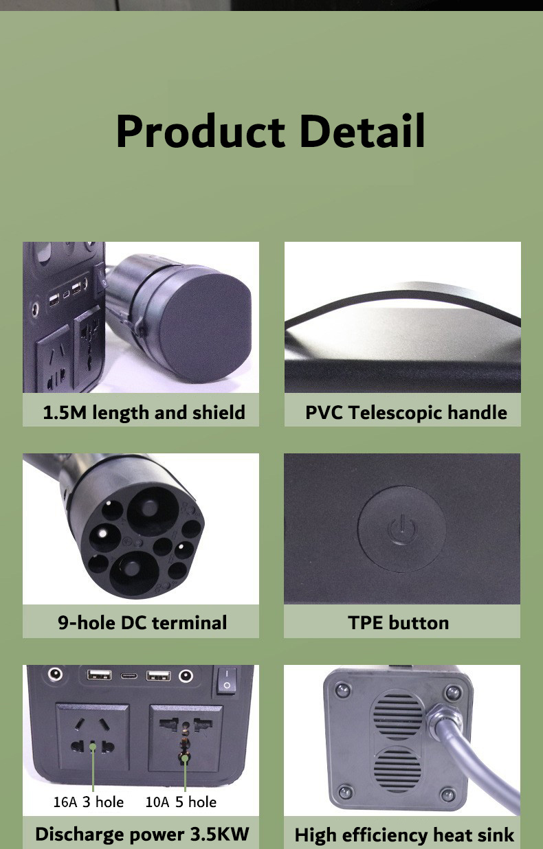 Outdoor EV Discharge GBT EV Discharger 4KW For Replace / Repair E-MINGZE EV DC Discharger