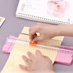 ZEQUAN Small Orange Paper Cutter for Children's DIY A5 Mini Manual Paper Trimmer