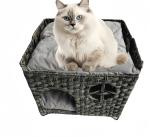 Four Seasons Rattan Pet House Small Animal Pattern Woven Dog Cat Litter Cage
