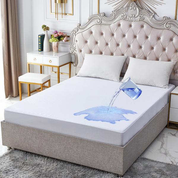 Cotton Polyester Waterproof Mattress Protector Cover Mattress Topper Queen With