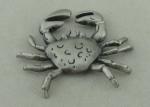 Full Relief Crabs Custom Made Badges , Pewter Material Antique Nickel Plating