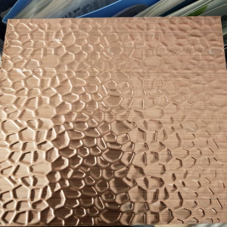 Rose Gold Color Plating Embossed Stainless Steel Sheet Metal 4x8